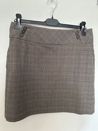 Jupe Kookai taille 38 imprimé prince de galle brun mélangé