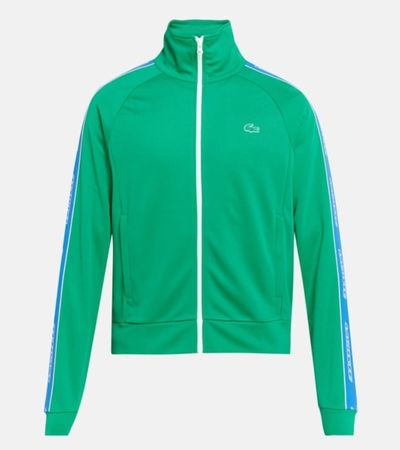 Neuwertig Lacoste Tracksuit grün mit blauem Streifen.Gr.M