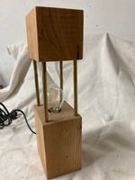 Holzbalken Stehlampe 230V self Made