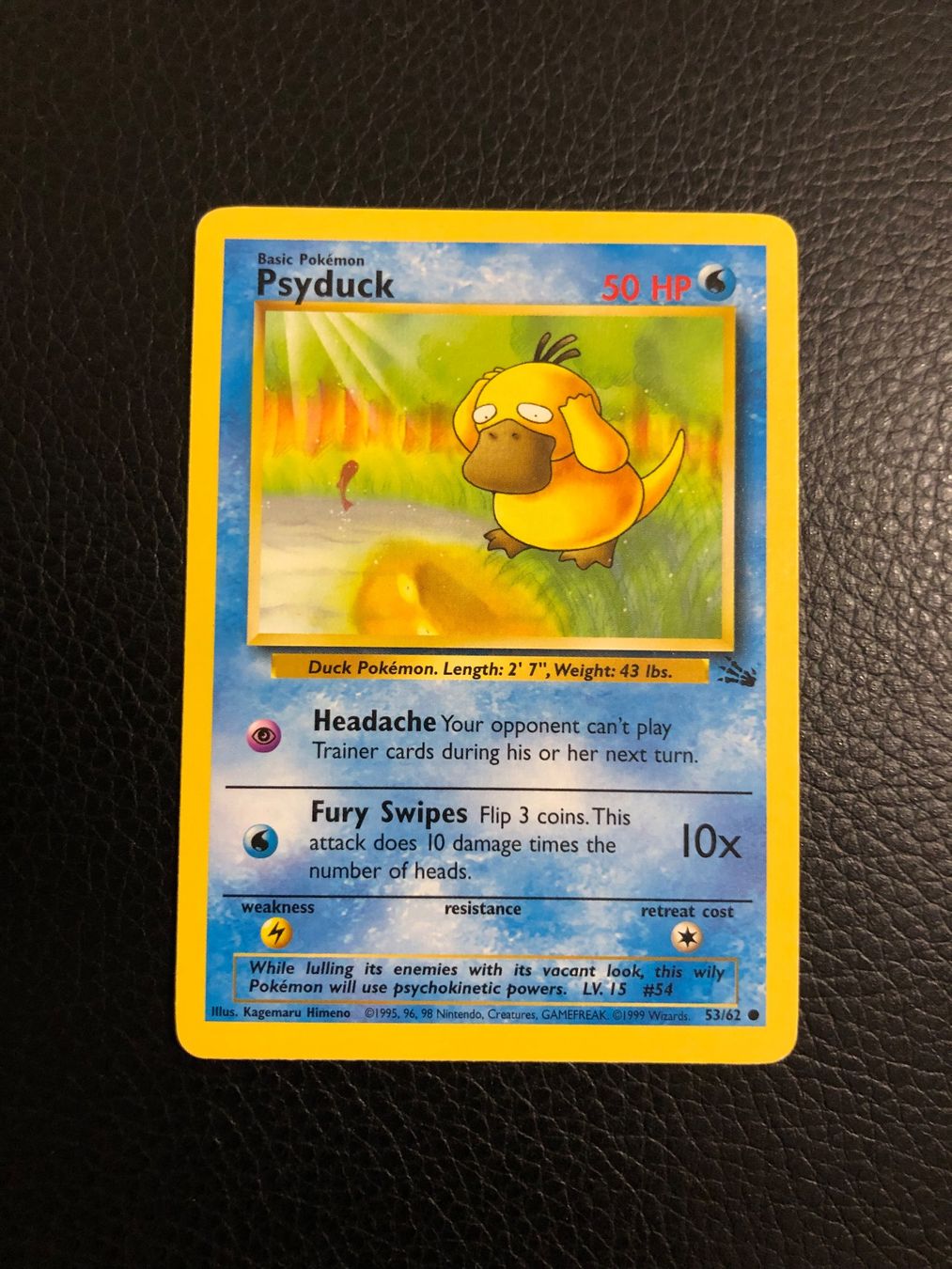 Pokémon Carte collezionabili: Fossil Psyduck 53/62 Ab 1 – Usato da Paradiso venduto da Pkmn10