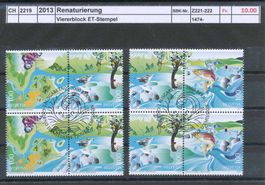 2013 "Renaturierung" - Zusammendruckpaare, ET - Stempel