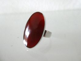 Silberring mit rotem Achat 925 Gr. 51 (16.2mm)