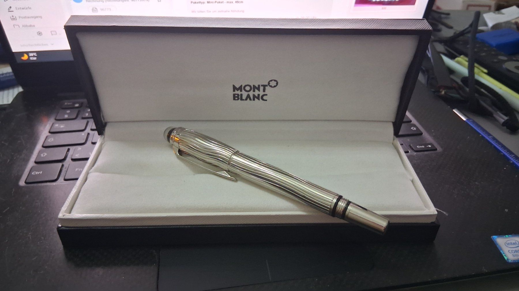 Montblanc Autres écriture & dessin: Mont Blanc Tinten Roller Silber – Neuf (Voir description) à Basel par Flightmax 2