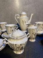 Service à café miniature, dînette  vintage doré, ancien