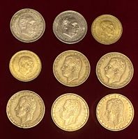Spanien / Espana - 9 Umlaufmünzen aus den Jahren 1957 - 1985