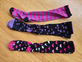3 Paar Kniesocken Gr. 31 - 34