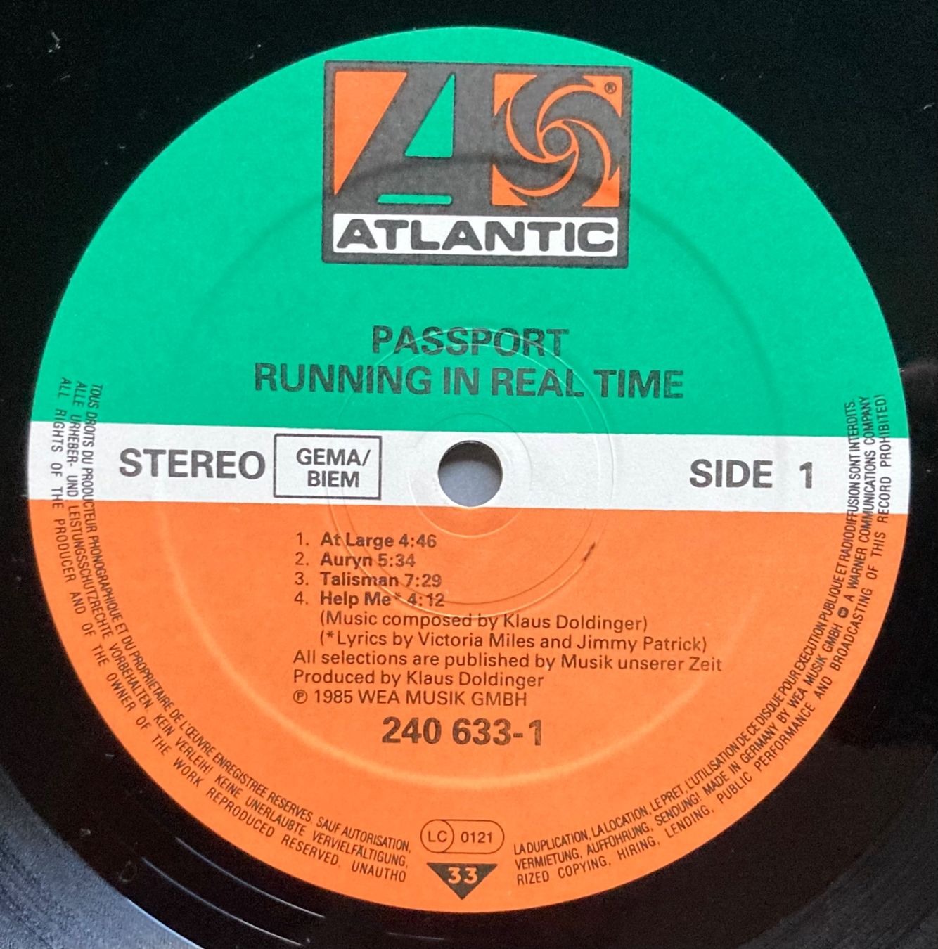 Vinyles: PASSPORT - RUNNING IN REAL TIME – D'occasion à Poliez-Pittet par Newtown-Records 2
