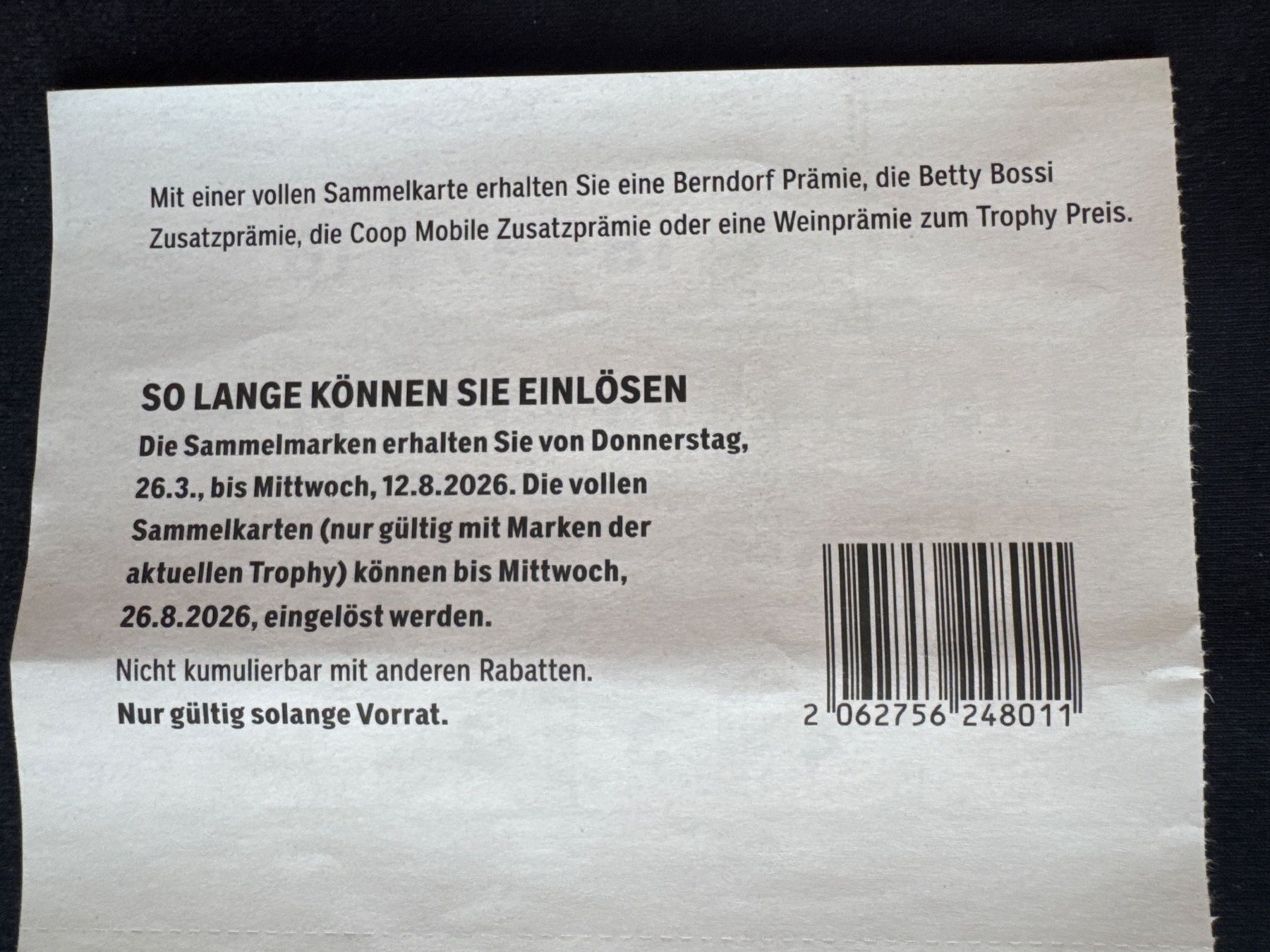 Coop Sammelmarken & -punkte: 8 volle Küchen Trophy Sammelkarten Coop – Neu und originalverpackt aus Horgen von CS75 1