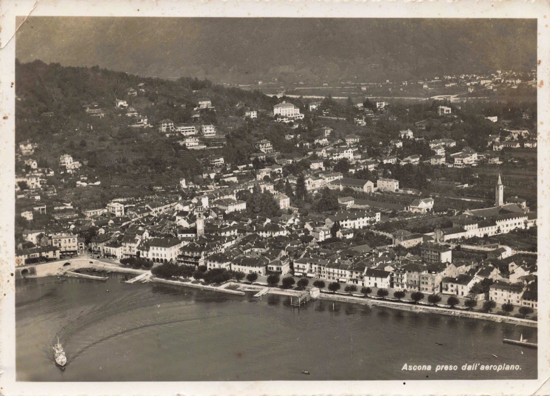 Cartoline postali: Ascona foto aerea – Usato da Biasca venduto da Blenio71