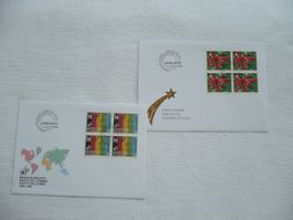1998 2 FDC Sondermarken II 4er-Blocks SBK 961 - 962
