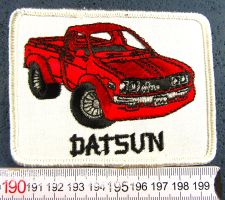 DATSUN PICK-UP AUTO PATCH GESTICKT AUFNÄHER MIT LEIM VINTAGE