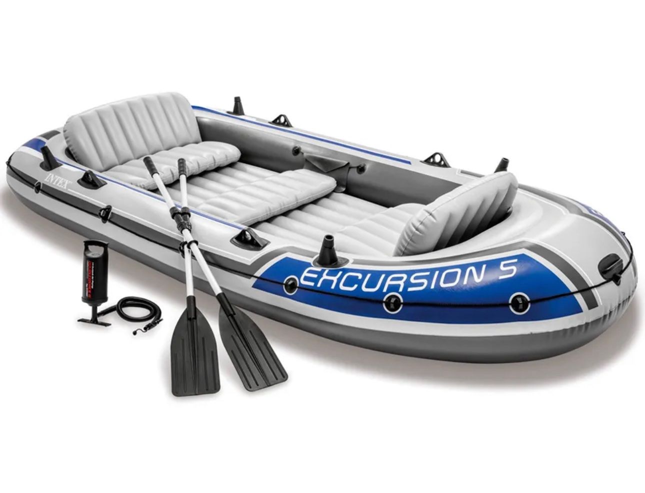 Barche: + Schlauchboot Set Excursion 5 + Paddel + Pumpe Angelboot – Nuovo e nell'imballaggio originale da Amriswil venduto da JaJa-Express