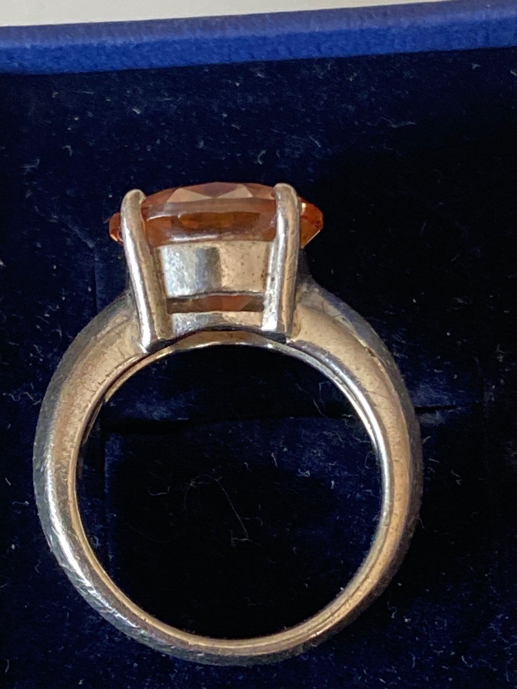 Anelli: Sterling Silber Ring mit Grosse Citrin  Stein 52g – Usato da Läufelfingen venduto da Alles_Garantie 2