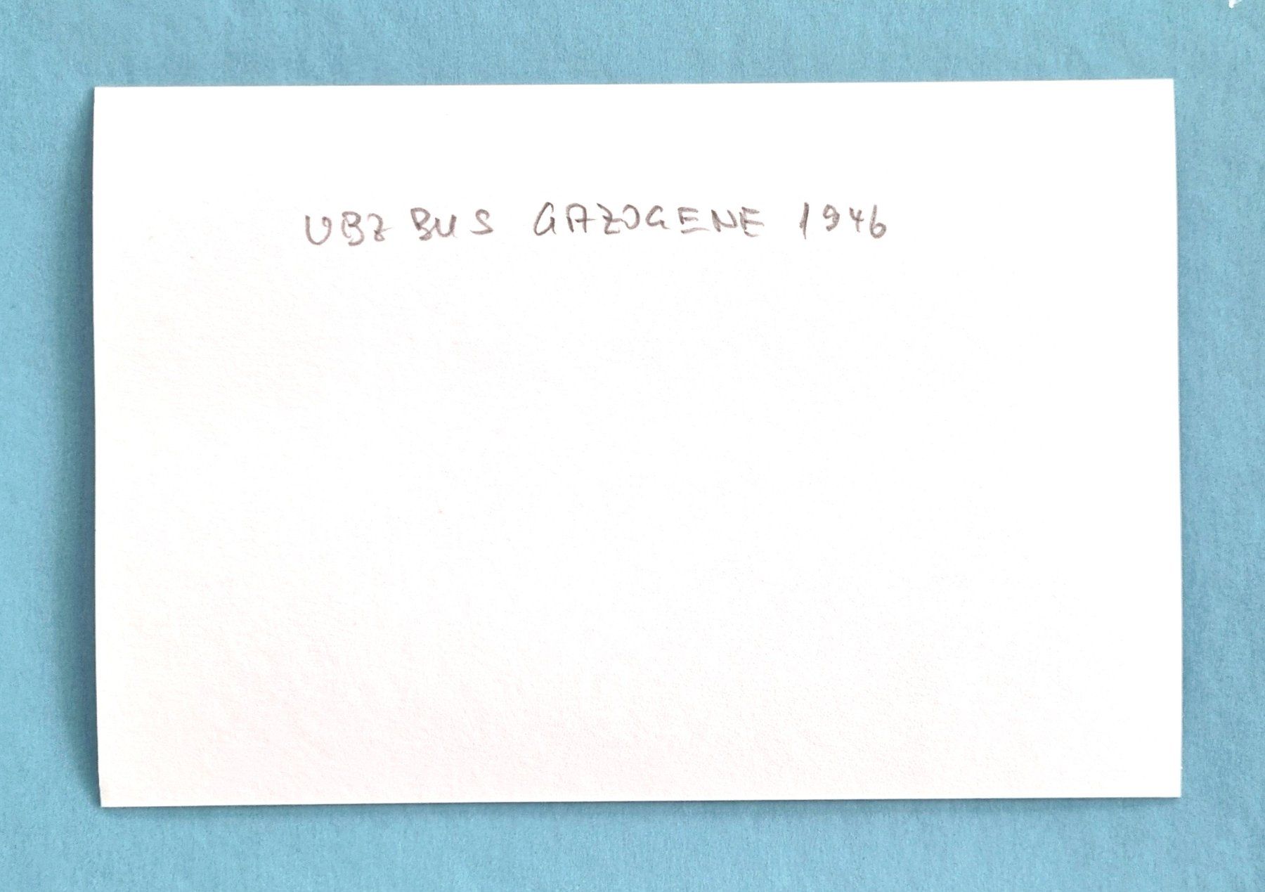 Cartoline postali: Zürich - VBZ Bus - Gazogene - 1946 – Usato da Rothrist venduto da RROENK 1