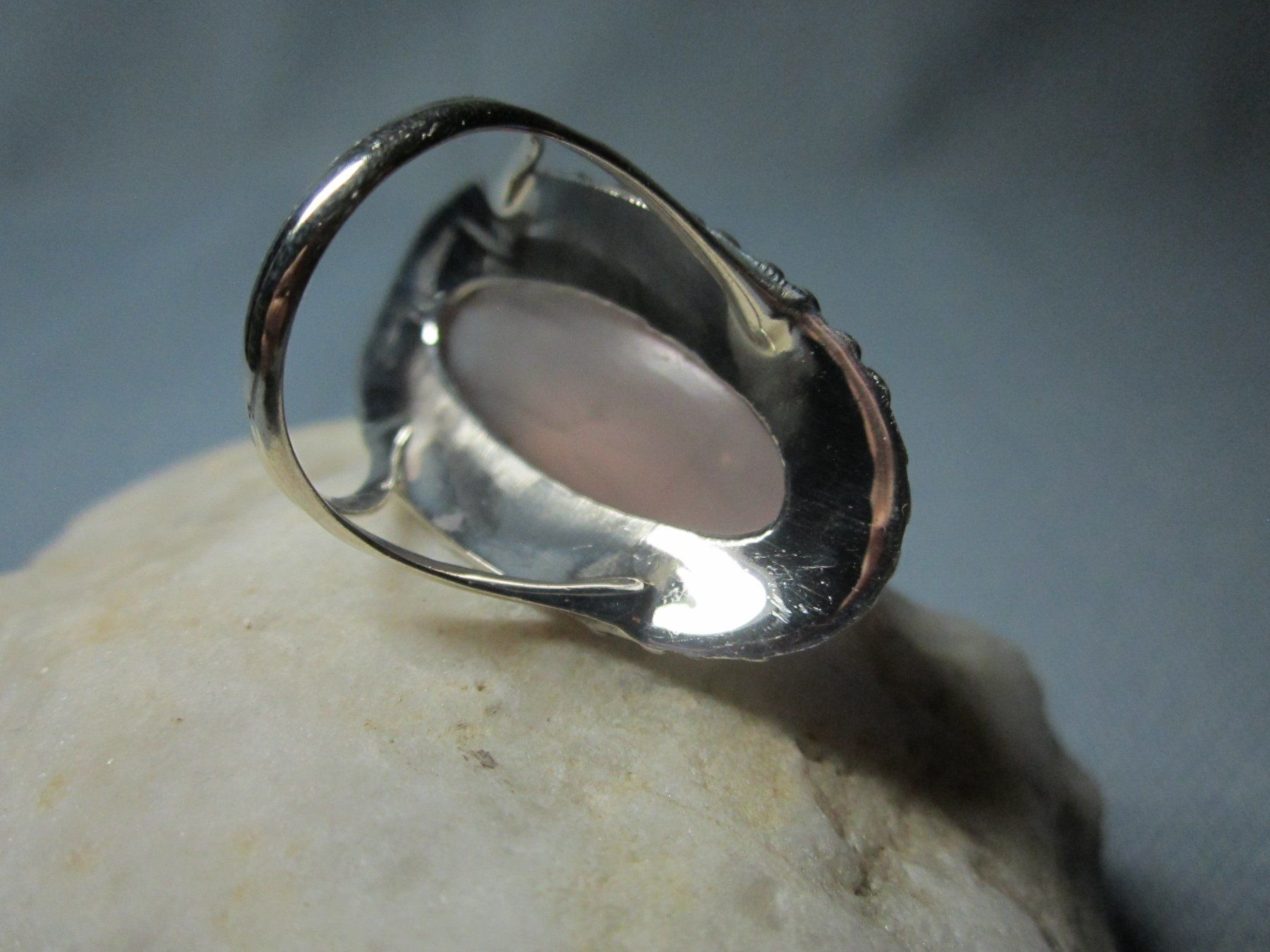 Ringe: orientalischer Silberring: Rosenquarz – Neu und originalverpackt aus Laax GR von krippenfiguren-laax 6