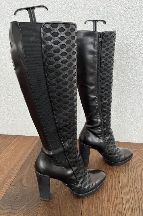 Vero Cuoio Stiefel High Heels Leder Schuhe 39 (Gebraucht) in