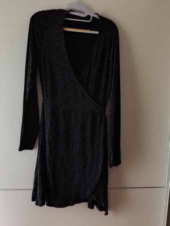 Damen Kleid glitzernd schwarz/ silber Gr.XL new yorker