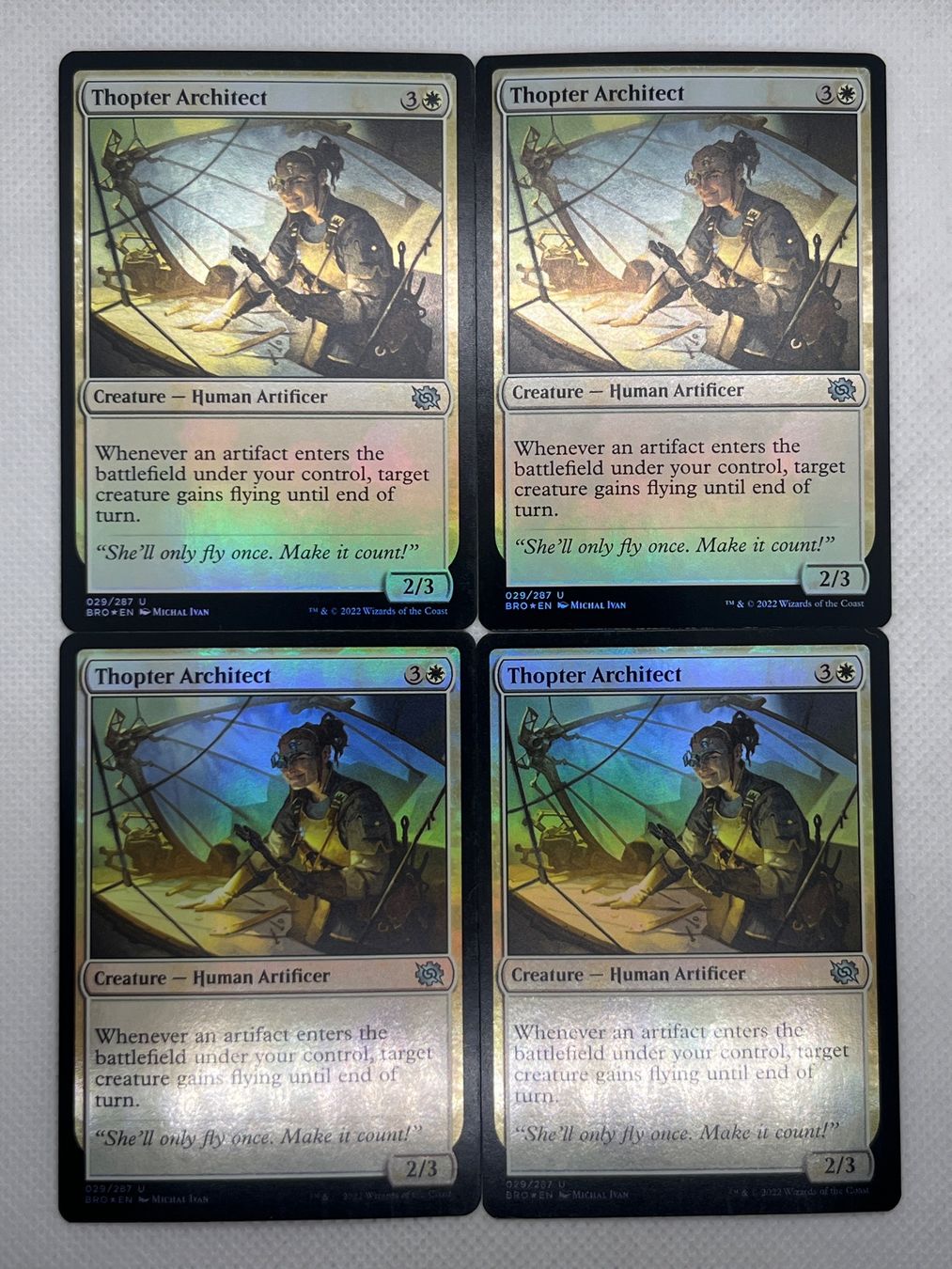 Magic The Gathering Carte collezionabili: MTG Thopter Architect BRO 29 Englisch Uncommon Foil 4x – Usato da Hinterkappelen venduto da Kim1992