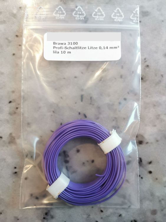 Brawa 3108 Litze 0,14mm² 10m Ring Schwarz