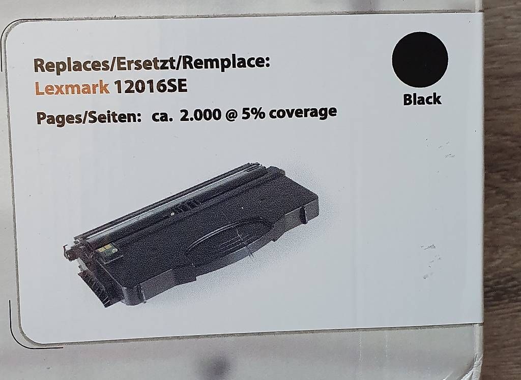 Lexmark Cartucce per stampanti & toner: Cartridge Lexmark 12016 SE Black – Nuovo e nell'imballaggio originale da Erde venduto da zakleblanc 4