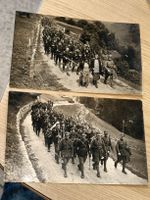 Zwei Echt Photo Karten / Auf dem Marsch ca. 1930