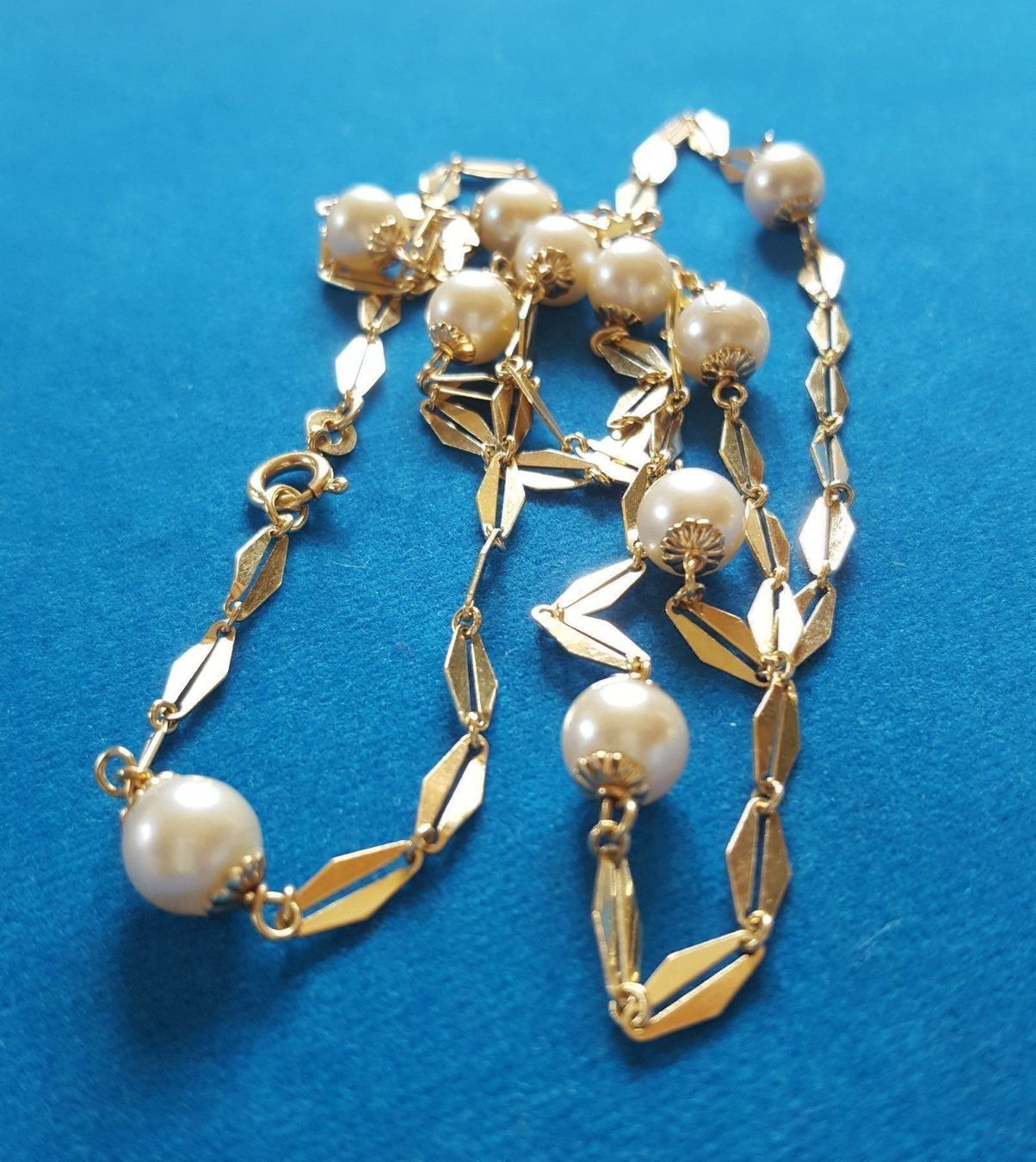 Catenine: Massiv 750 Gold Kette mit Perlen – Usato da Wald ZH venduto da Aniade 7