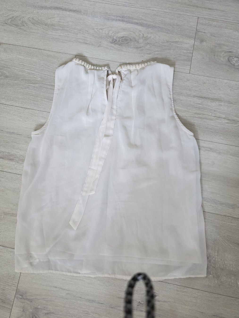 Camicette: Top mit Perlen & Spitze, Grösse L, Festliche Sommerbluse  – Nuovo (secondo la descrizione) da Wigoltingen venduto da Zuckerfee84 2