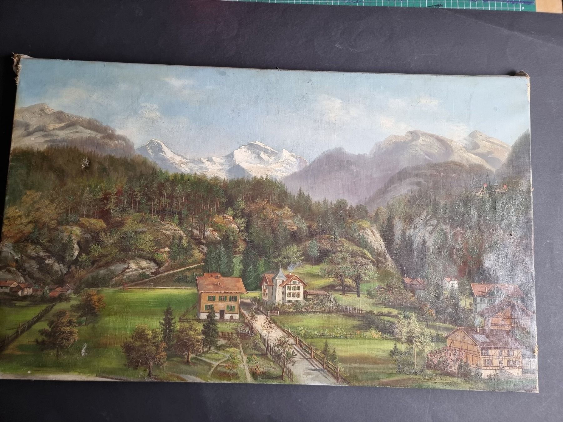 Gemälde: GEMÄLDE LANDSCHAFT OEL/ LEINWAND GRÖSSE 75X45CM – Gebraucht aus Gersau von kunst-online 1