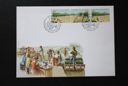 Umschlag UNO Programm Entwicklung Briefmarken 1986