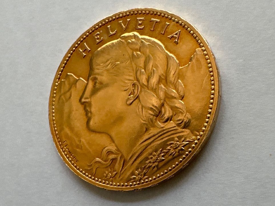 Tutti le monete: 100Fr. Vreneli,1925B, Original, unz. – Usato da Erlach venduto da gubbe1 1