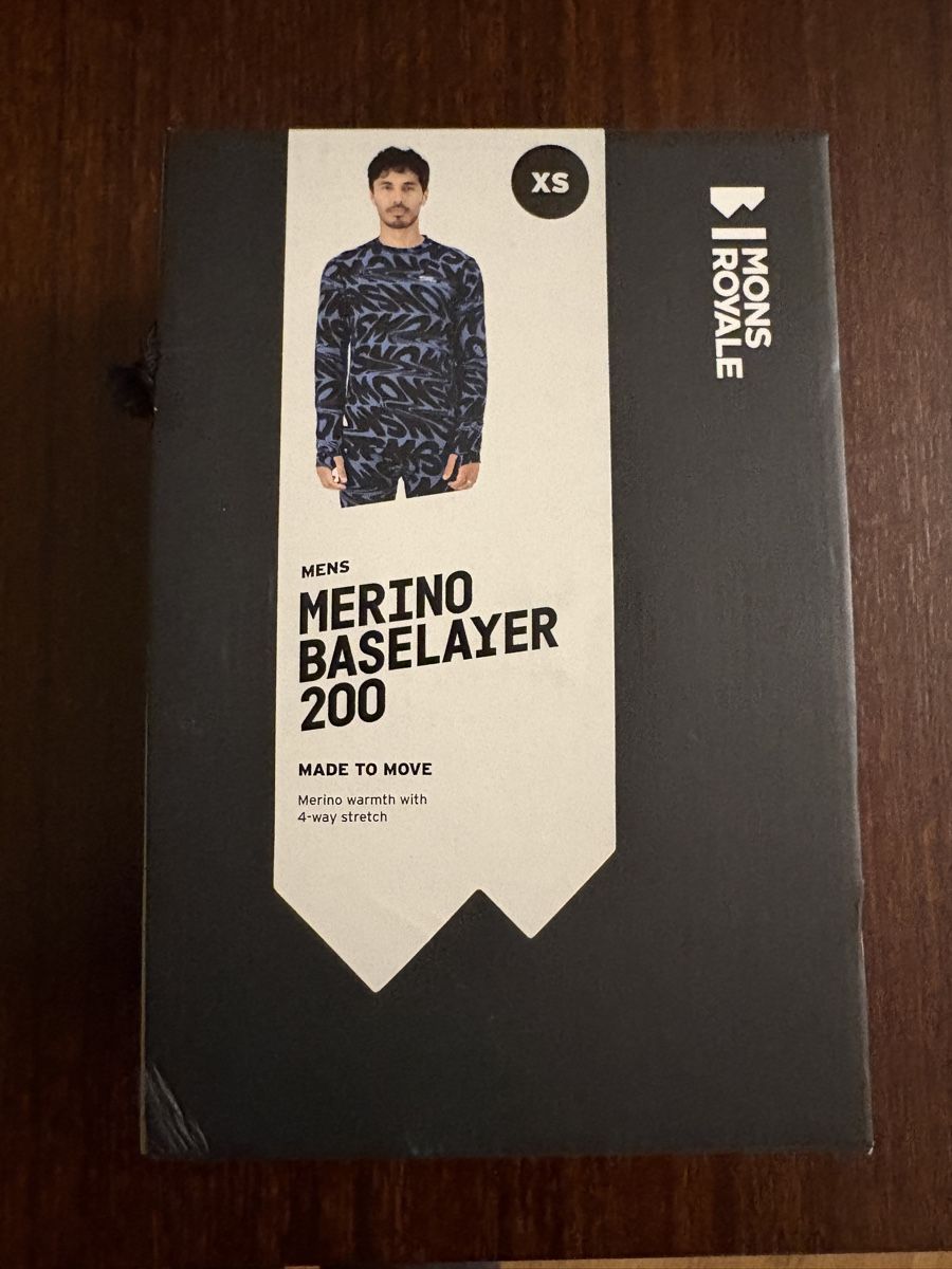 Mons Royale Biancheria intima: Mons Royale Base Layer Langarmshirt XS – Nuovo e nell'imballaggio originale da Bern venduto da domi_ve 1