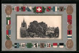 Präge-AK Cossonay, Le Chateau, Wappen u