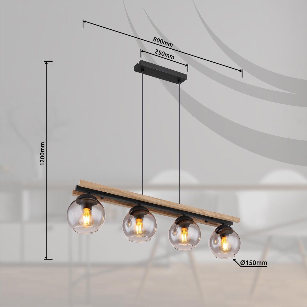 Lampadari & plafoniere: Pendelleuchte, 4 Strahler, 85 cm x 15 cm – Nuovo (secondo la descrizione) da Kreuzlingen venduto da Smart-Light 2