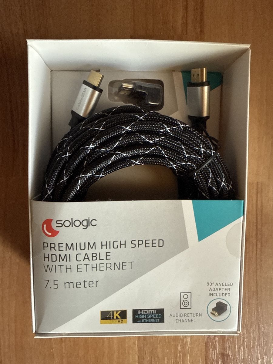 Cavi: Sologic HDMI Kabel 7.5m #6 mit Winkeladapter 4K – Nuovo (secondo la descrizione) da St. Gallen venduto da mai_2lcj