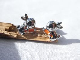 Kleine Ohrstecker Häschen, Modeschmuck / NEU