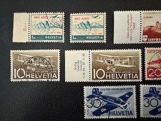 Alle Briefmarken: Flugpost, Auswahl, postfrisch/gestempelt – Gebraucht aus Stallikon von HILDECH1 2