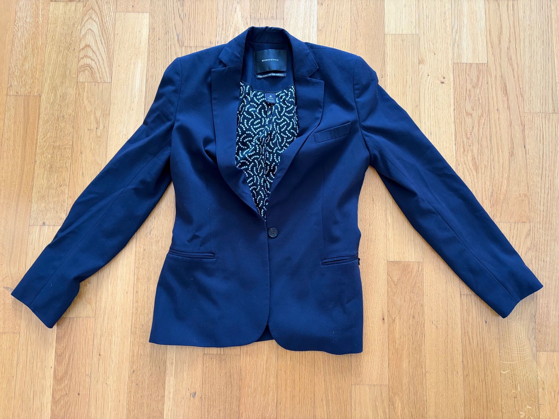 Maison Scotch Giacche: Dunkelblauer Maison Scotch Blazer-Jacke Grösse S – Usato da Zürich venduto da rana8006