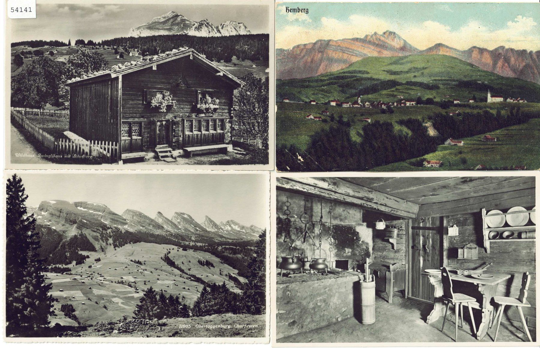 Cartoline postali: 4 AK - Toggenburg – Usato da Ettingen venduto da Kartenplanet