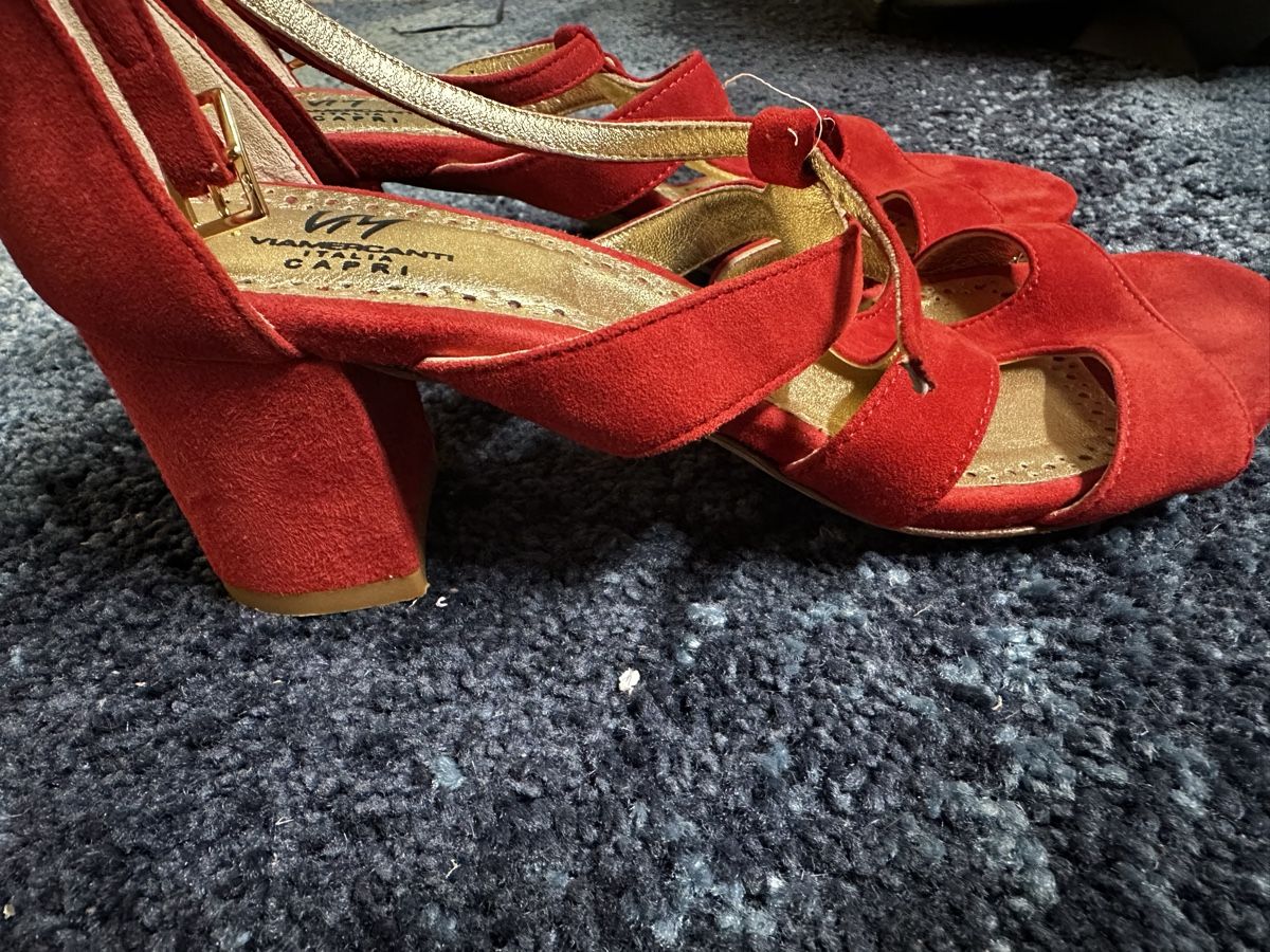Damenschuhe: Tanzschuh- Leder/rot – Gebraucht aus Hausen AG von Nah5yj 3