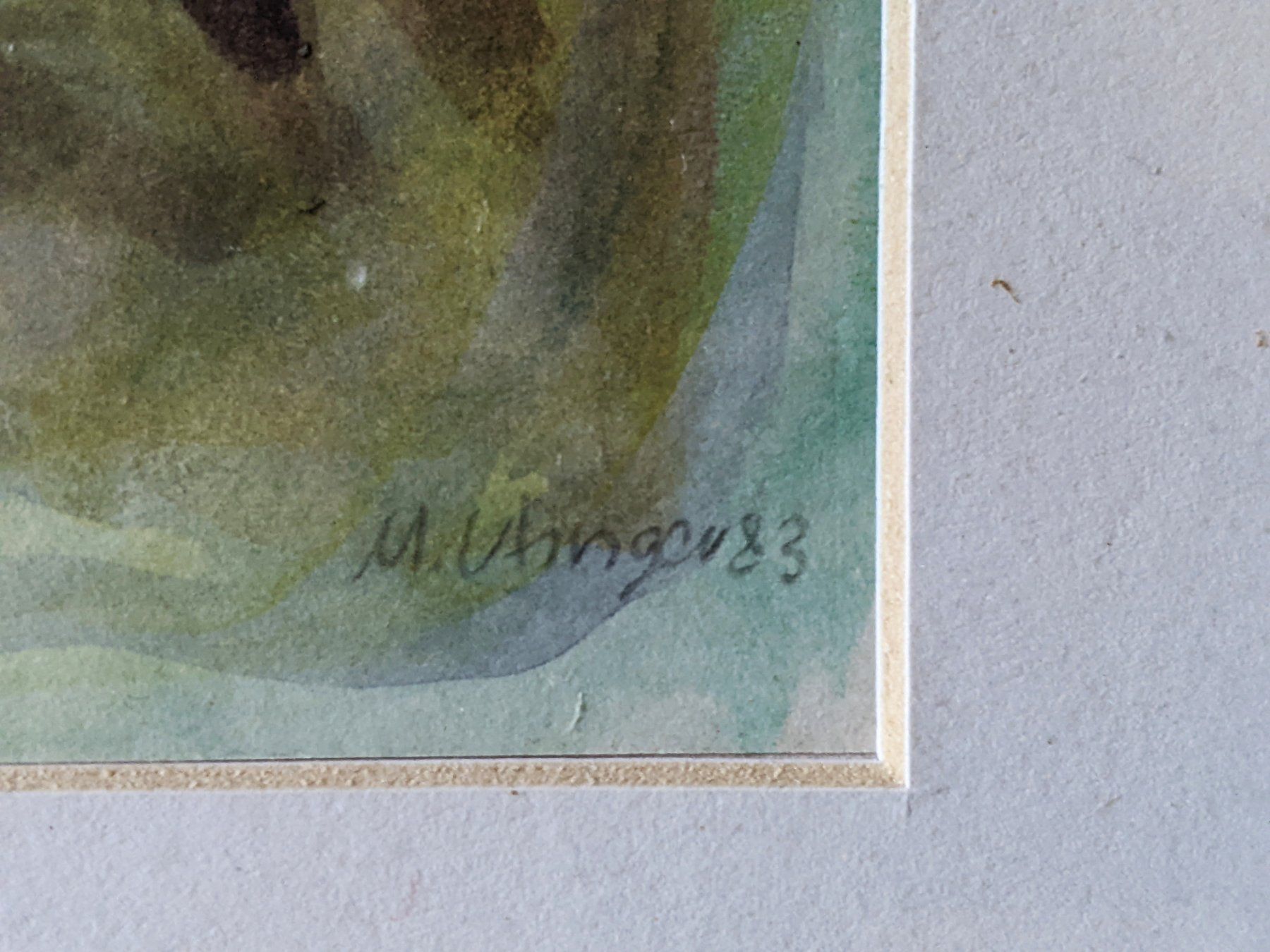 Dipinti: M. UTINGER : Aquarelle abstraite – Usato da Petit-Lancy venduto da kine 4
