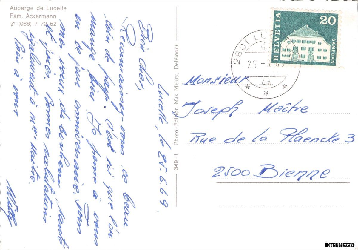 Cartoline postali: Lucelle JU // 1963 Auberge de Lucelle – Usato da Basel venduto da intermezzo12 1