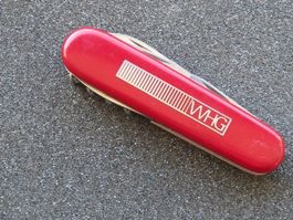 Spartan Victorinox 91mm, rot, «WHG» Werbung