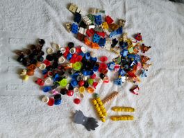 Lego viele Figuren Kôpfe,  Kôrper , kopf abdeckungen,  harre
