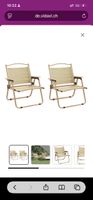 Campingstühle 2 Stk. Beige 54x43x59 cm Oxford-Gewebe