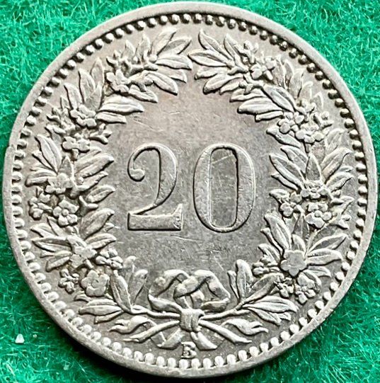 Tutti le monete: Pièce de 20 ct suisse 1919 – Usato da Plan-les-Ouates venduto da gab_cgf6 1