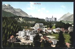 Sils-Maria, Ortsansicht aus der Vogelsch