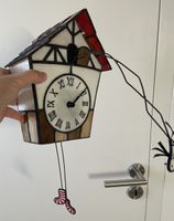 Stained Glass Cuckoo Clock Decoration New 20cm Tall