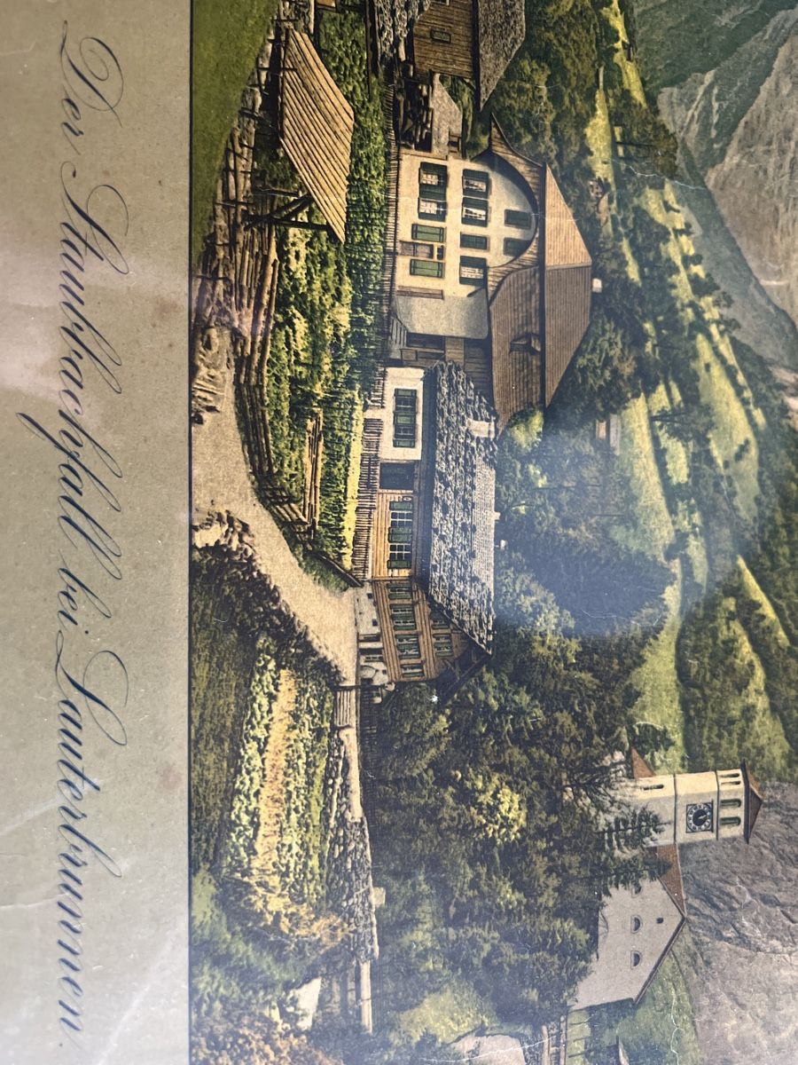 Grafica & Litografie: Antike Schweizer Lithographie, Lauterbrunnen Öl – Usato da Wollerau venduto da Plakatfreund 1