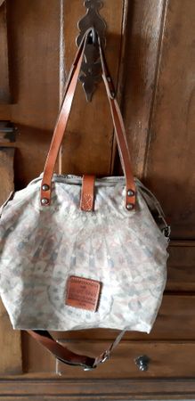 CAMPOMAGGI  -  Canvas  -  Leder  -  Shopper