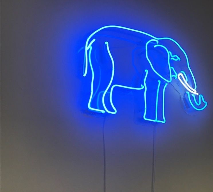 Lampade: Neon Lampe Elephant – Usato da St. Gallen venduto da sunshirin